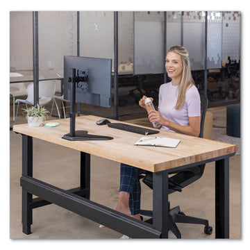 Fellowes® Professional Series Single Freestanding Monitor Arm, For 32" Monitors, 11" X 15.4" X 18.3", Black, Supports 17 Lb freeshipping - TVN Wholesale